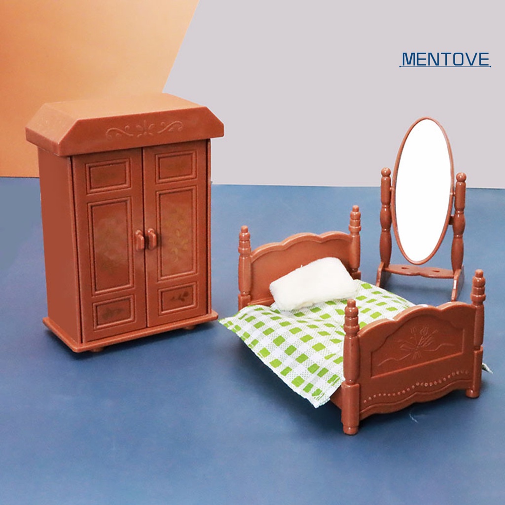 1 Set Đồ Gia Dụng Bằng Nhựa Dễ Thương Cho Nhà Búp Bê