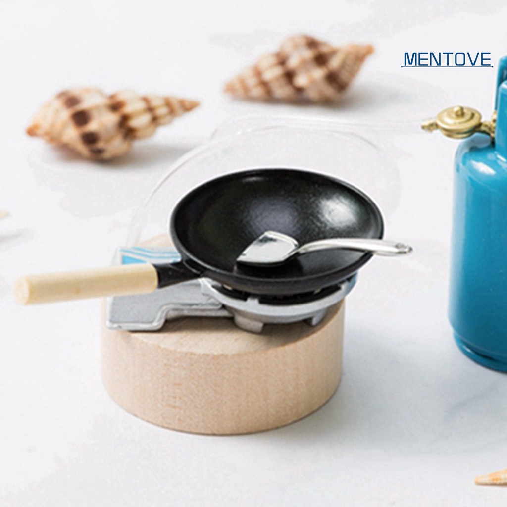 Đồ trang trí Bếp Gas Mini Bằng Hợp Kim Kẽm Tỉ Lệ 1 / 12 Dùng Trang Trí Nhà Búp Bê