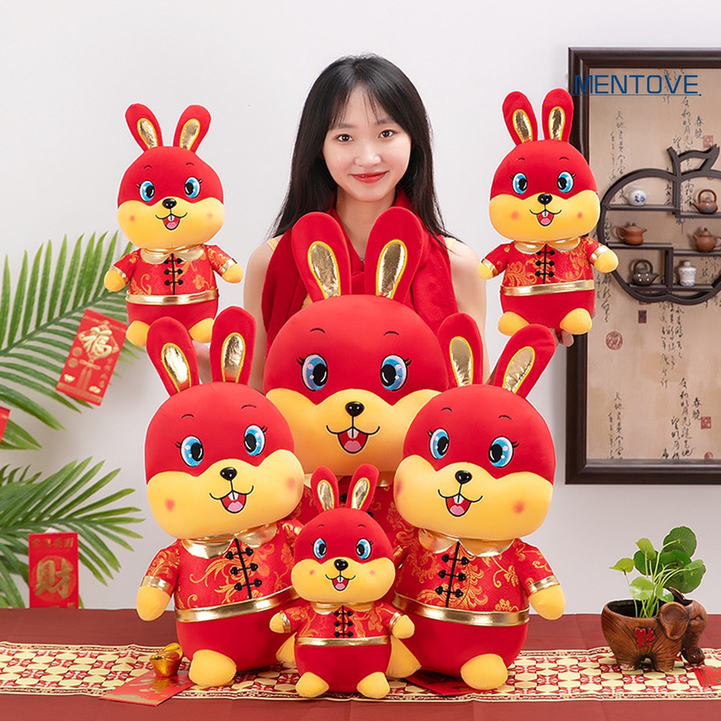 Thỏ Nhồi Bông May Mắn Phong Cách Trung Hoa Dễ Thương 2023