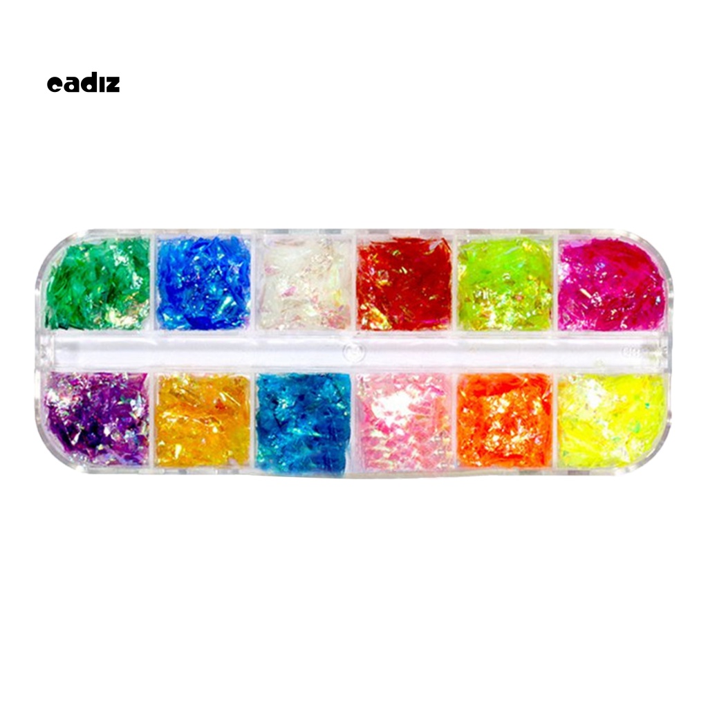 Hộp Sequin Lấp Lánh Nhiều Màu Sắc Dùng Để Trang Trí Móng Nghệ Thuật