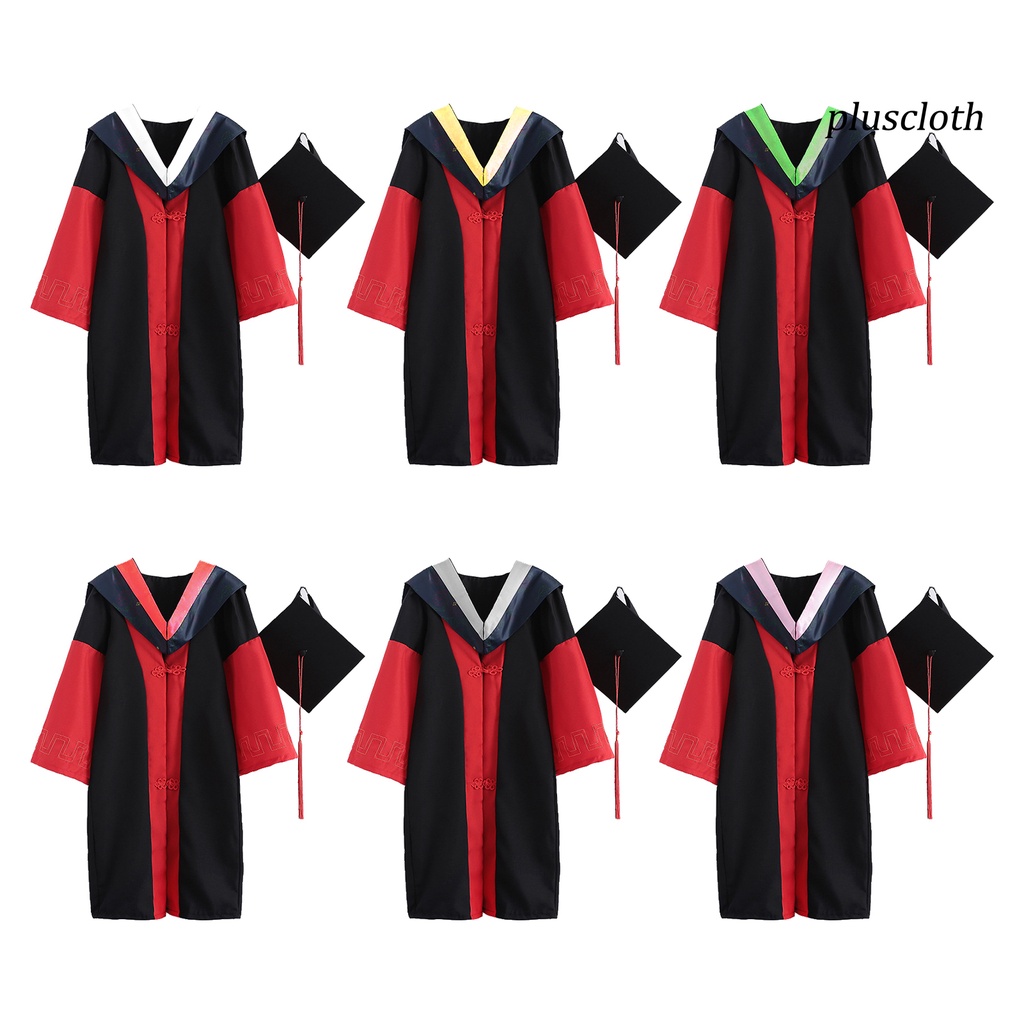 1 Bộ Đồng Phục Tốt Nghiệp Bằng Polyester Thoáng Khí Chống Biến Dạng Thanh Lịch Cho Nam Và Nữ