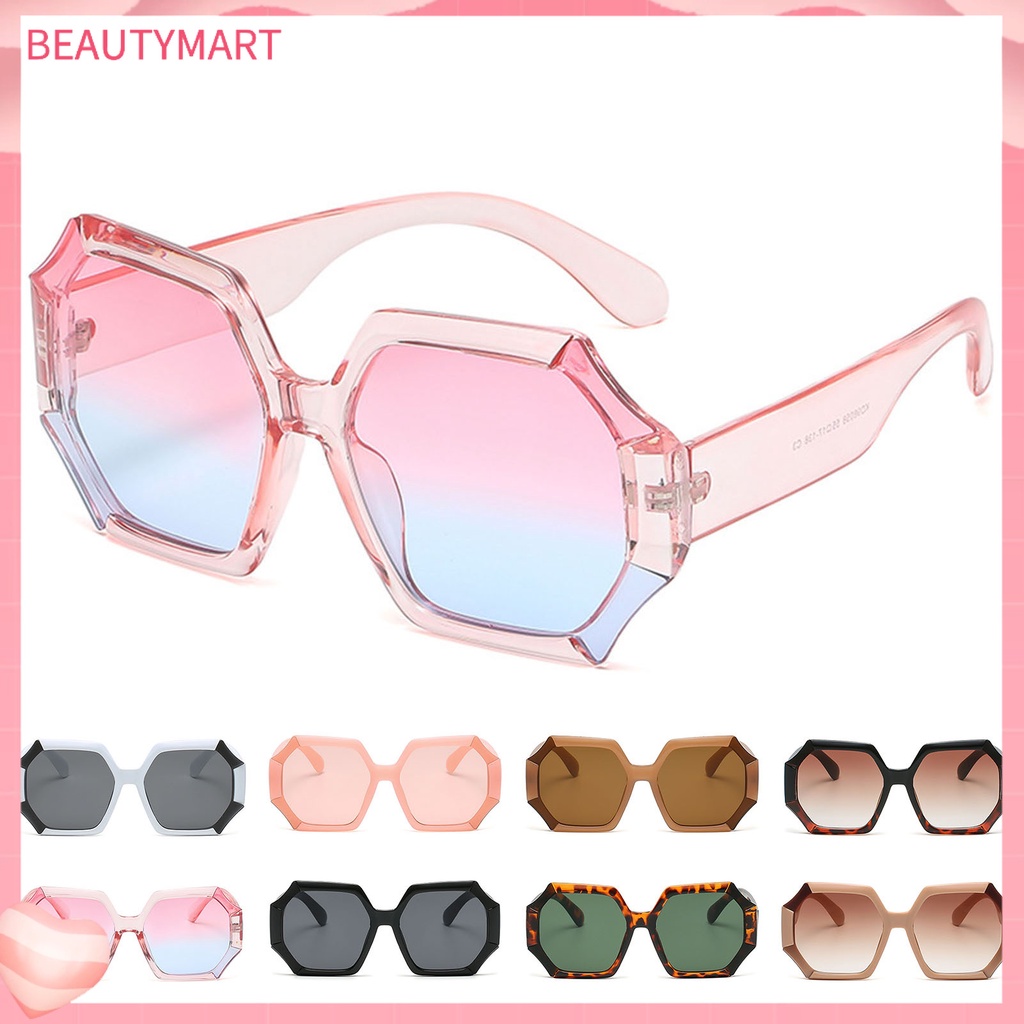 Kính Mát Gọng Lớn Chống Tia UV Màu Sắc Tương Phản Thời Trang Cho Nữ
