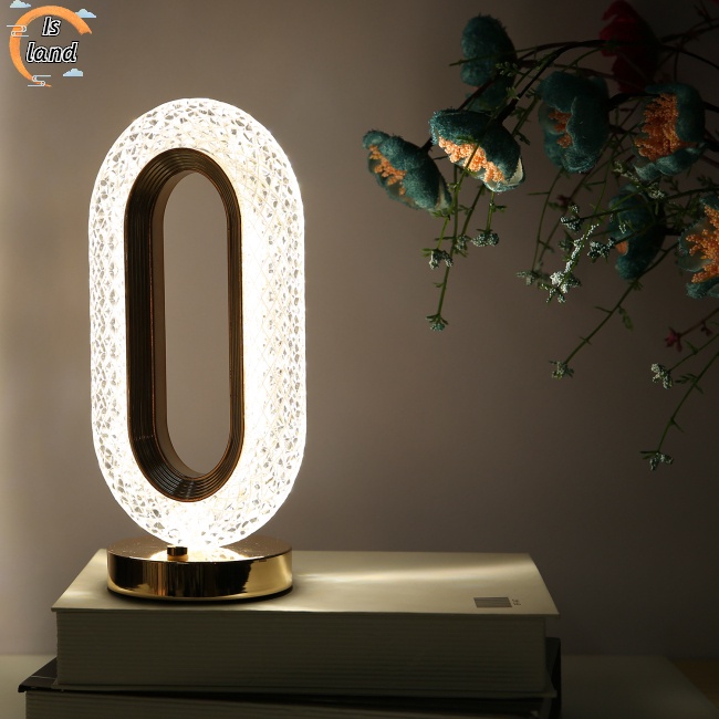 Bộ Đèn Led Pha Lê Để Bàn Có Thể Điều Chỉnh Độ Sáng Điều Chỉnh Được Sang Trọng