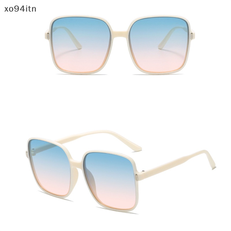 Kính Mát Gọng Vuông Chống Tia UV Màu Sắc Gradient Thời Trang Cho Nữ