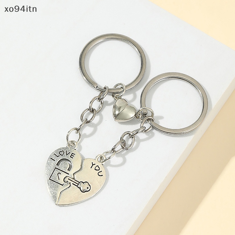 1 Cặp Móc Khóa Cặp Đôi Từ Tính Dùng Làm Quà Tặng