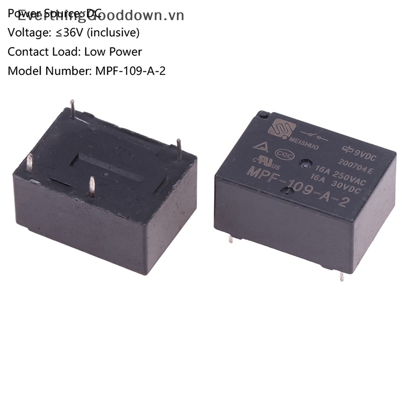 Rơ Le Điện Tử 9V MPF-109-A-2 9VDC 16A 4PINS 9VDC 16A 4 Pins vn