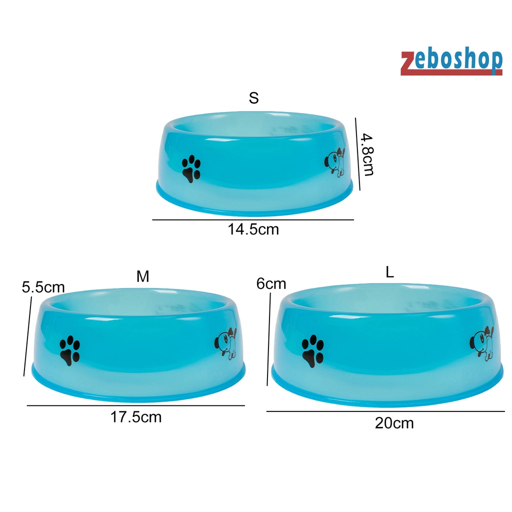 Zeboshop Tô Đựng Thức Ăn Nước Uống Hình Tròn Trong Suốt In Hoạt Hình Không Mùi Chắc Chắn Không Mùi Công Trường Cho Thú Cưng Cấp Thực Phẩm