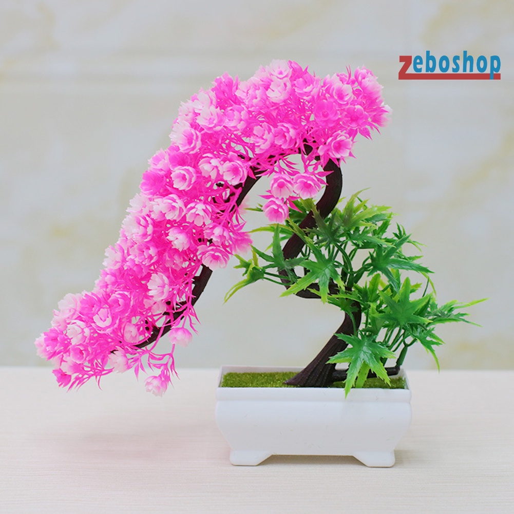 Chậu Cây Bonsai Nhân Tạo Để Bàn Trang Trí Văn Phòng / Tiệc Tùng
