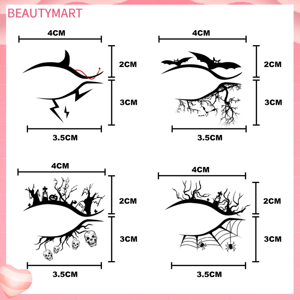 Miếng Dán Phấn Mắt Hình Dơi Bằng Nhựa Dùng Một Lần Thời Trang Kinh Dị Cho Nữ
