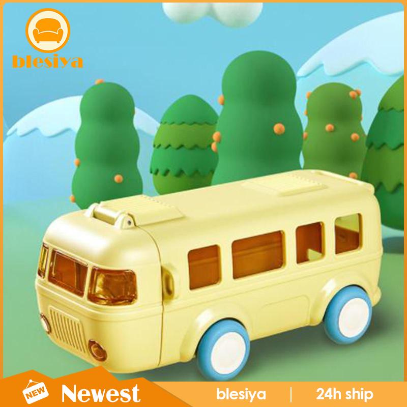 Bình Nước 500ml Hình Xe Buýt Hoạt Hình Dễ Thương Cho Bé