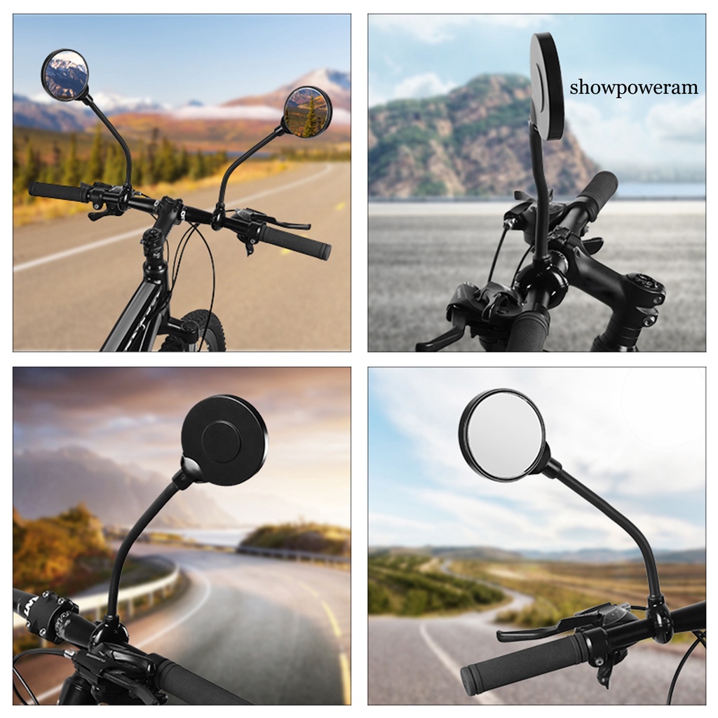 Gương Chiếu Hậu Góc Rộng Màu Đen Có Thể Điều Chỉnh Cho Xe Đạp Leo Núi