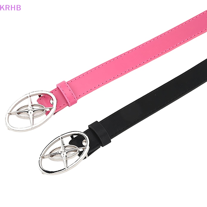 Thắt Lưng Da Khóa Kim Loại Hình Ngôi Sao Phong Cách Gothic Thời Trang Cho Nam Và Nữ Mới