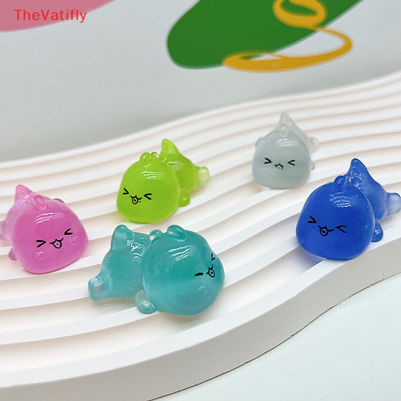 [Thevalifly] Bộ 2 Bông Tai Nhỏ Bằng Nhựa Resin Phát Sáng Kiểu Dáng Ngẫu Nhiên