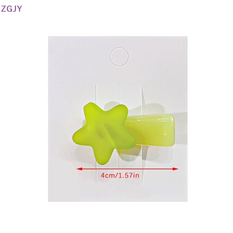 Kẹp Tóc Hình Ngôi Sao Bằng Resin Màu Sắc Ngọt Ngào Dễ Thương Thời Trang Mùa Hè Cho Bé Gái Mới