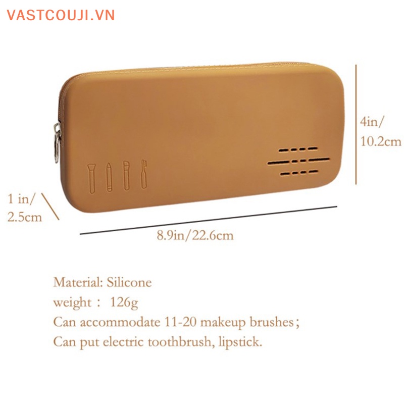Túi Đựng Cọ Trang Điểm Bằng Silicon Hình Vuông Thiết Kế Đơn Giản Thời Trang