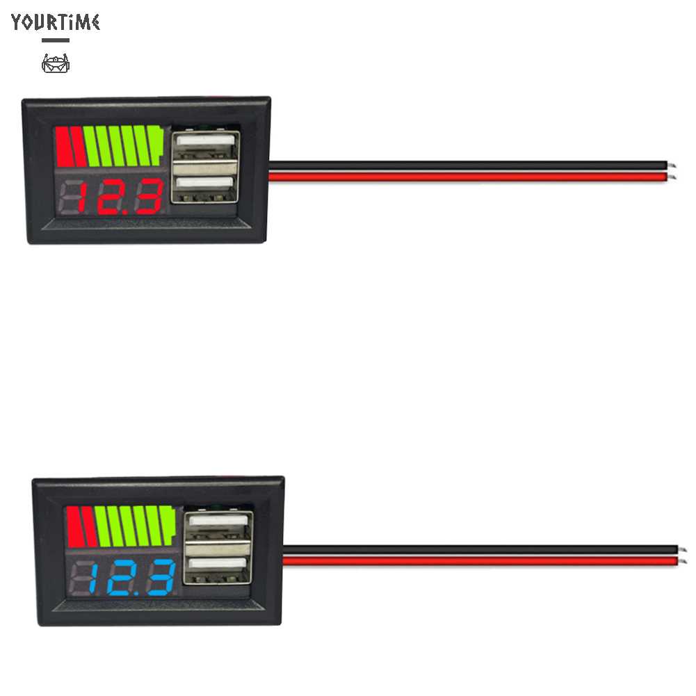 Vôn Kế 12V 5V 2A Chuyên Dụng Cho Xe Hơi