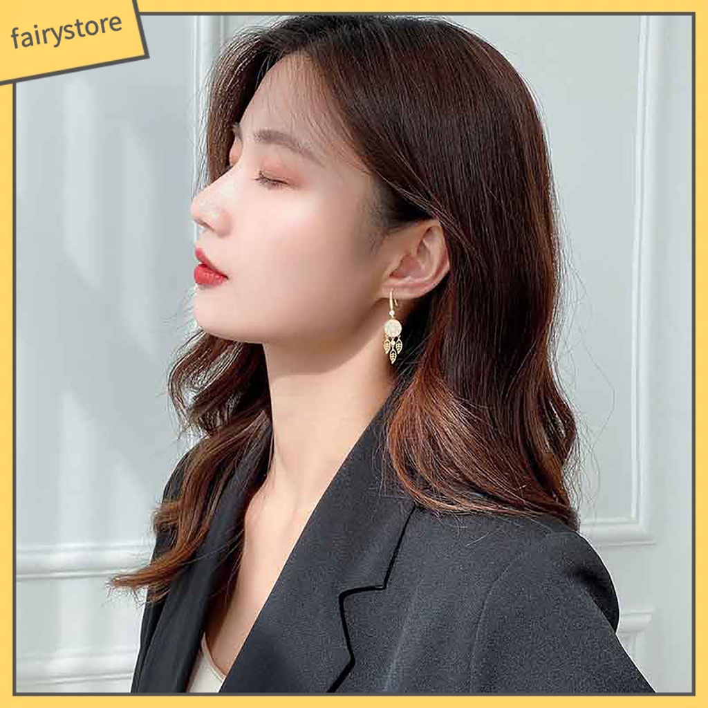 1 Cặp Bông Tai Hình Dreamcatcher Đính Đá Phối Tua Rua Thời Trang