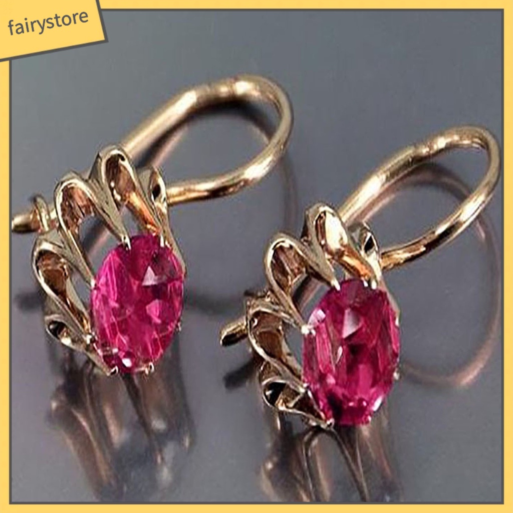 1 Đôi Bông Tai Tròn Lớn Đính Đá Lấp Lánh Thời Trang Dành Cho Nữ