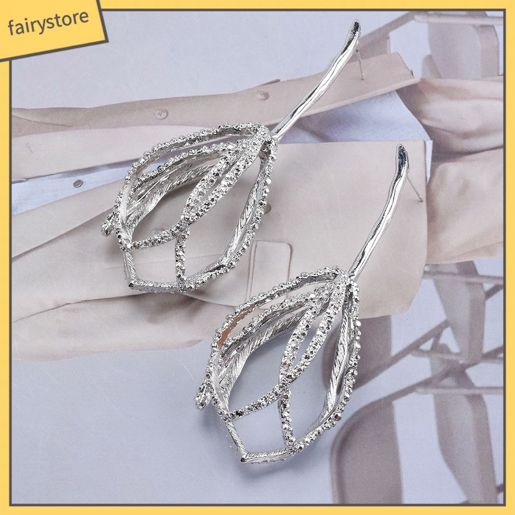 1 Đôi Bông Tai Kim Loại Hình Hoa Phong Cách Vintage Dành Cho Nữ