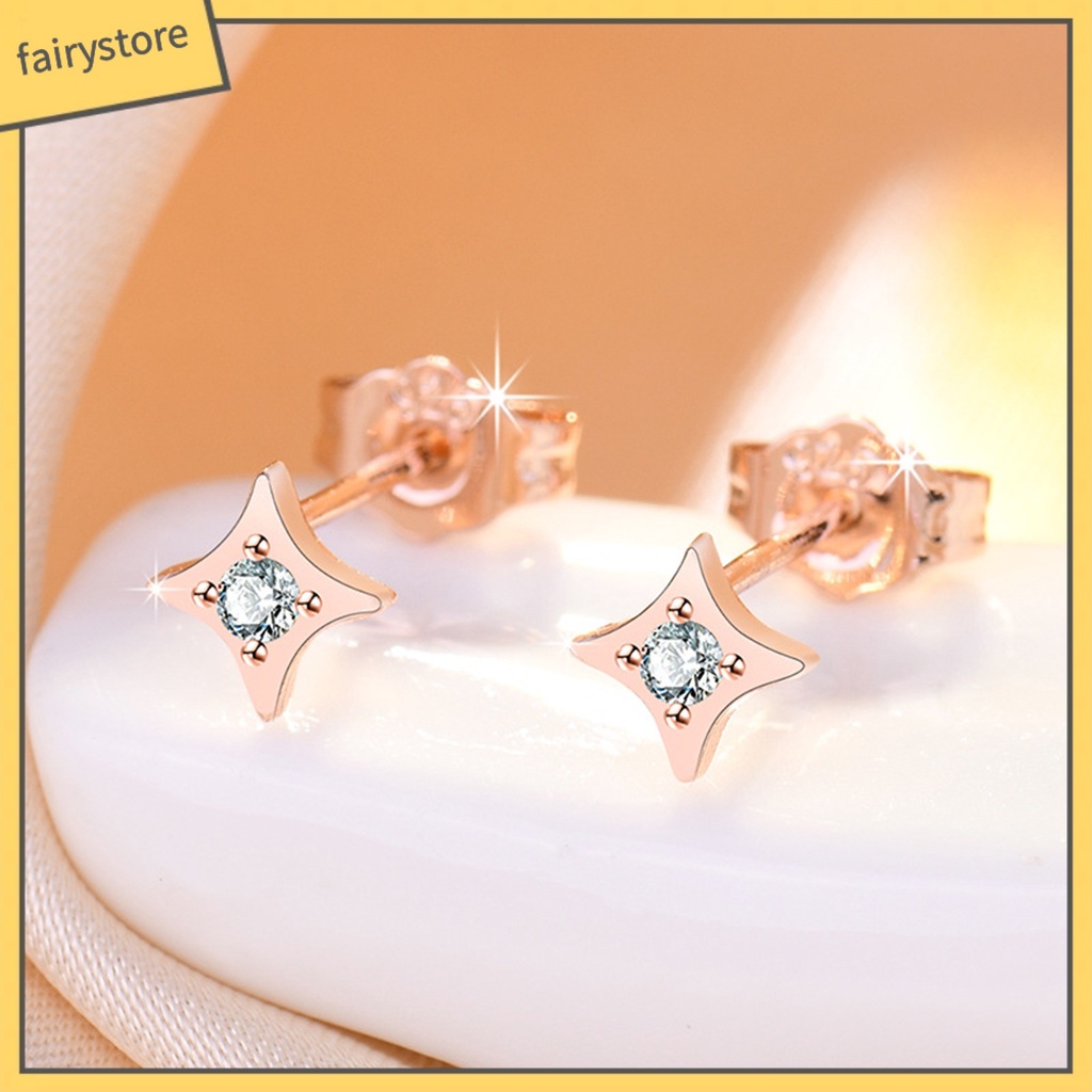 [FRO] 1 Cặp Bông Tai Ngôi Sao Năm Cánh Tinh Tế Dễ Phối Đồ Phong Cách Đơn Giản