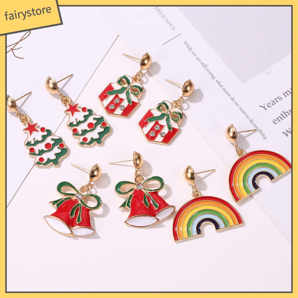 Bông Tai Hình Hoa Tuyết / Bí Ngô / Cây Thông Giáng Sinh Thời Trang Cho Nữ