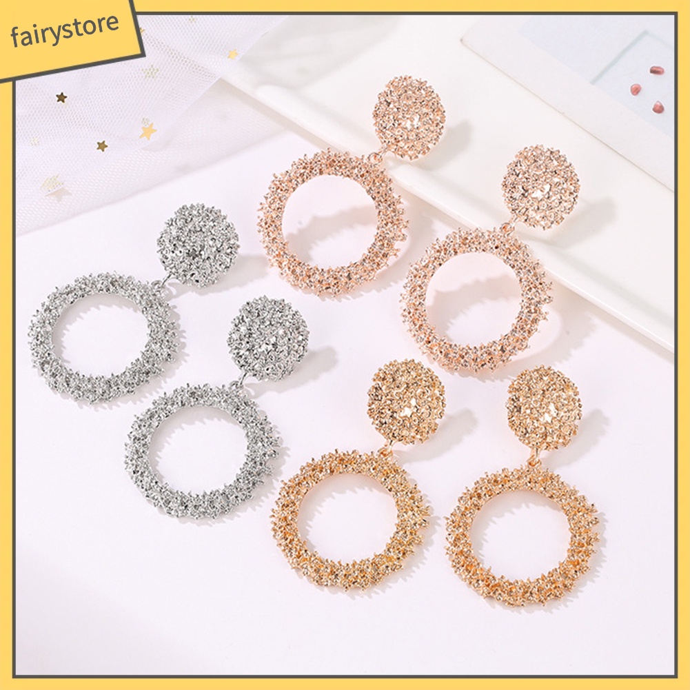 Bông Tai Hình Tròn Rỗng Thời Trang Dành Cho Nữ