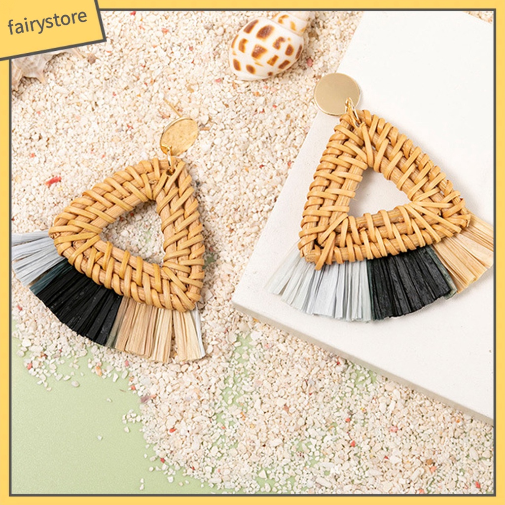 1 Đôi Bông Tai Dáng Dài Phong Cách Boho Thời Trang Cho Nữ