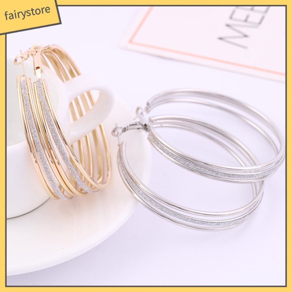 Bông Tai Tròn Nhiều Lớp Thời Trang Dành Cho Nữ