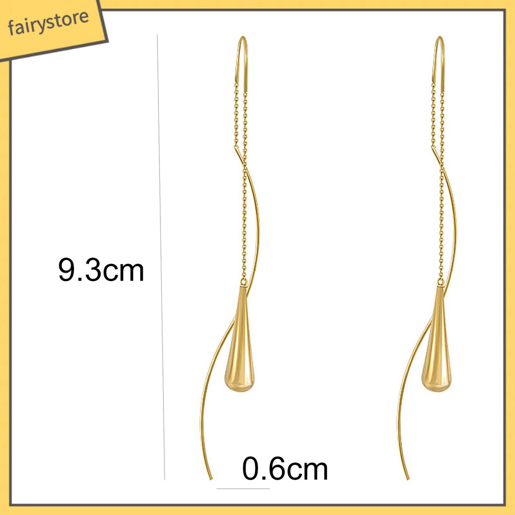 1 Đôi Bông Tai Hình Học Dáng Dài Phong Cách Hàn Quốc Thanh Lịch Dành Cho Nữ