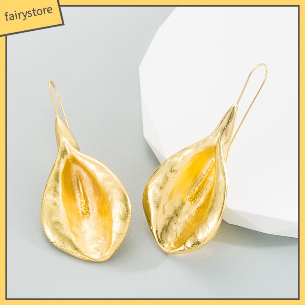 1 Đôi Bông Tai Hình Chiếc Lá Phong Cách Vintage