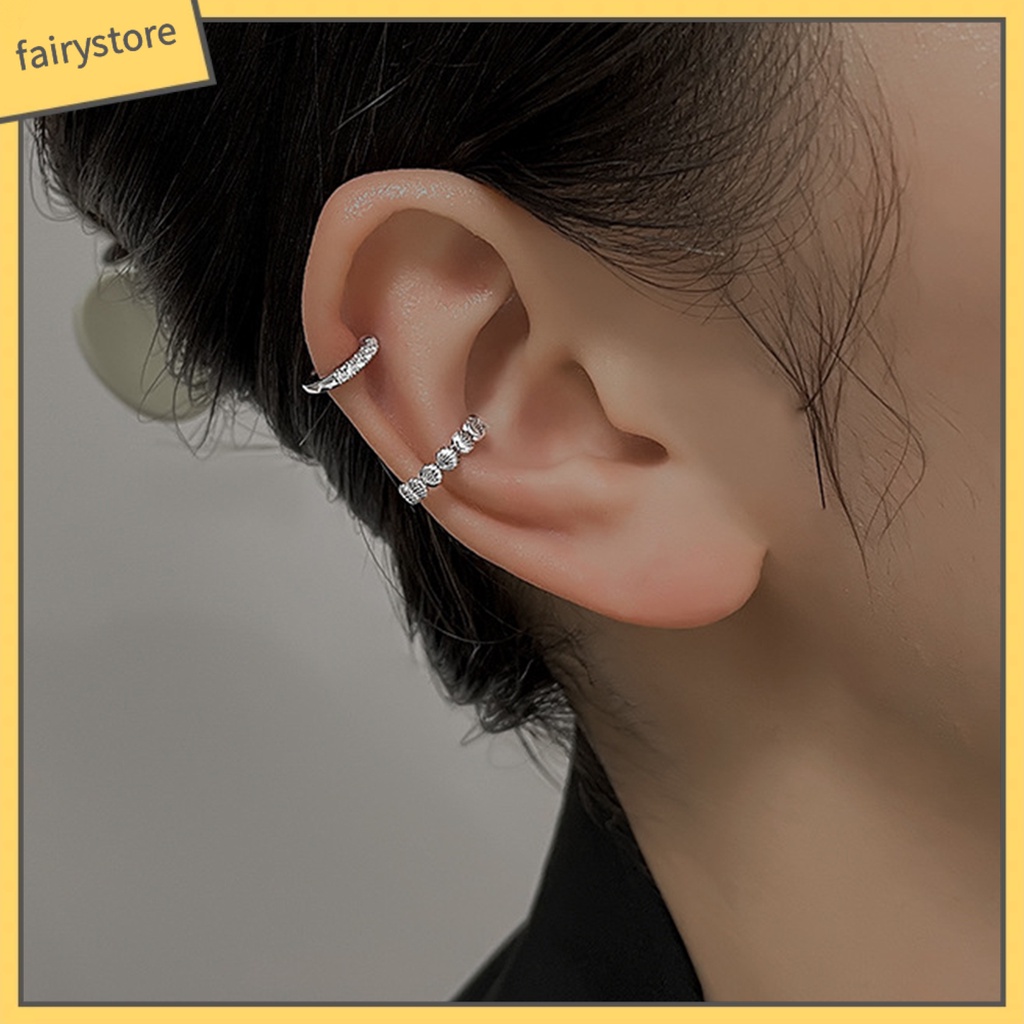 1 Khuyên Kẹp Vành Tai Hình Vỏ Sò Lấp Lánh Dễ Phối Đồ Thời Trang Cho Nữ