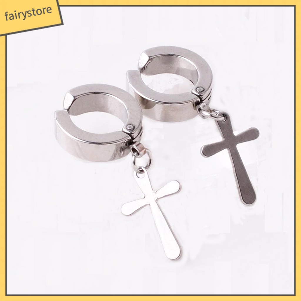 1 Khuyên Tai Vòng Lủng Lẳng Bằng Thép Không Gỉ Đơn Giản Sáng Phong Cách Hàn Quốc Cho Nam Và Nữ Mặc Hàng Ngày