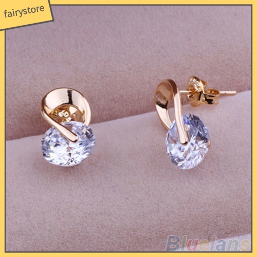 Đôi Khuyên Tai Đính Đá Thời Trang Cho Nữ