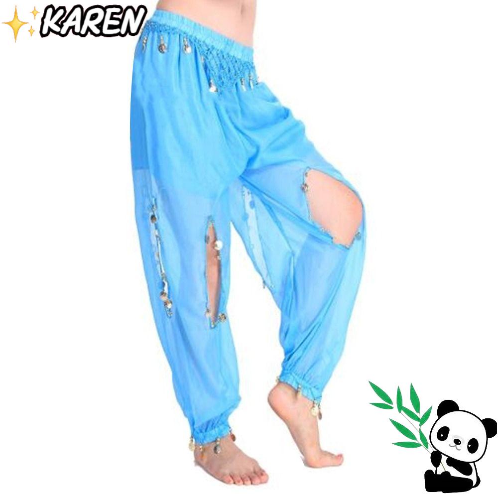 Quần Múa Bụng Đính Kim Sa Lấp Lánh Cá Tính Cho Nữ