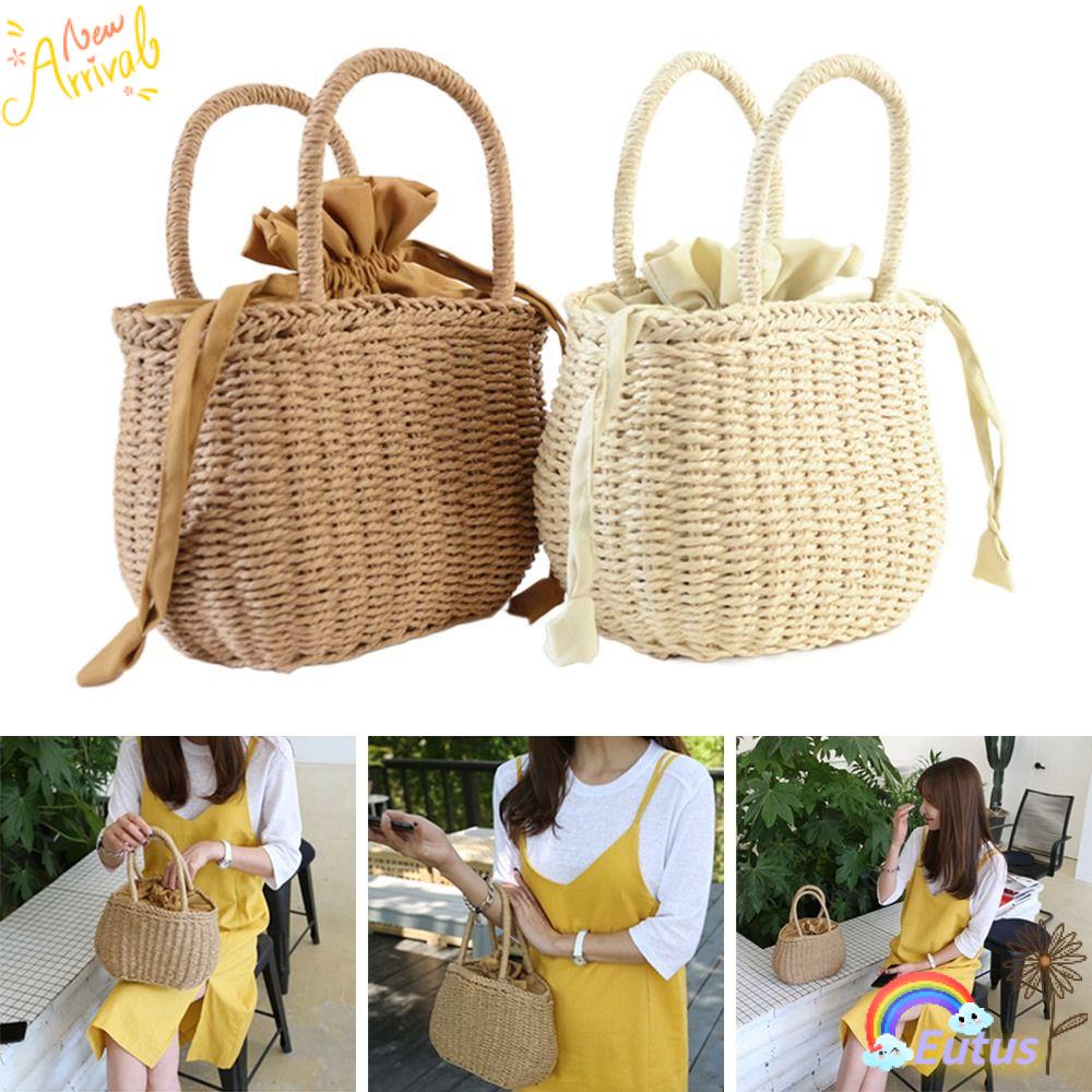 Túi Xách Đeo Vai Hình Vuông Bằng Rơm Thời Trang Mùa Hè Dành Cho Nữ