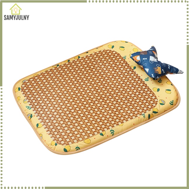 Thảm Làm Mát Mùa Hè Kèm Gối Chống Cắn Cho Thú Cưng Cỡ Nhỏ / Vừa / Lớn