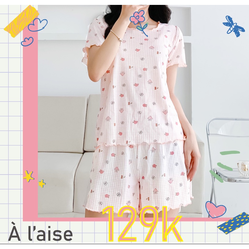 Set bộ ngủ bộ mặc nhà siêu nhẹ siêu mát