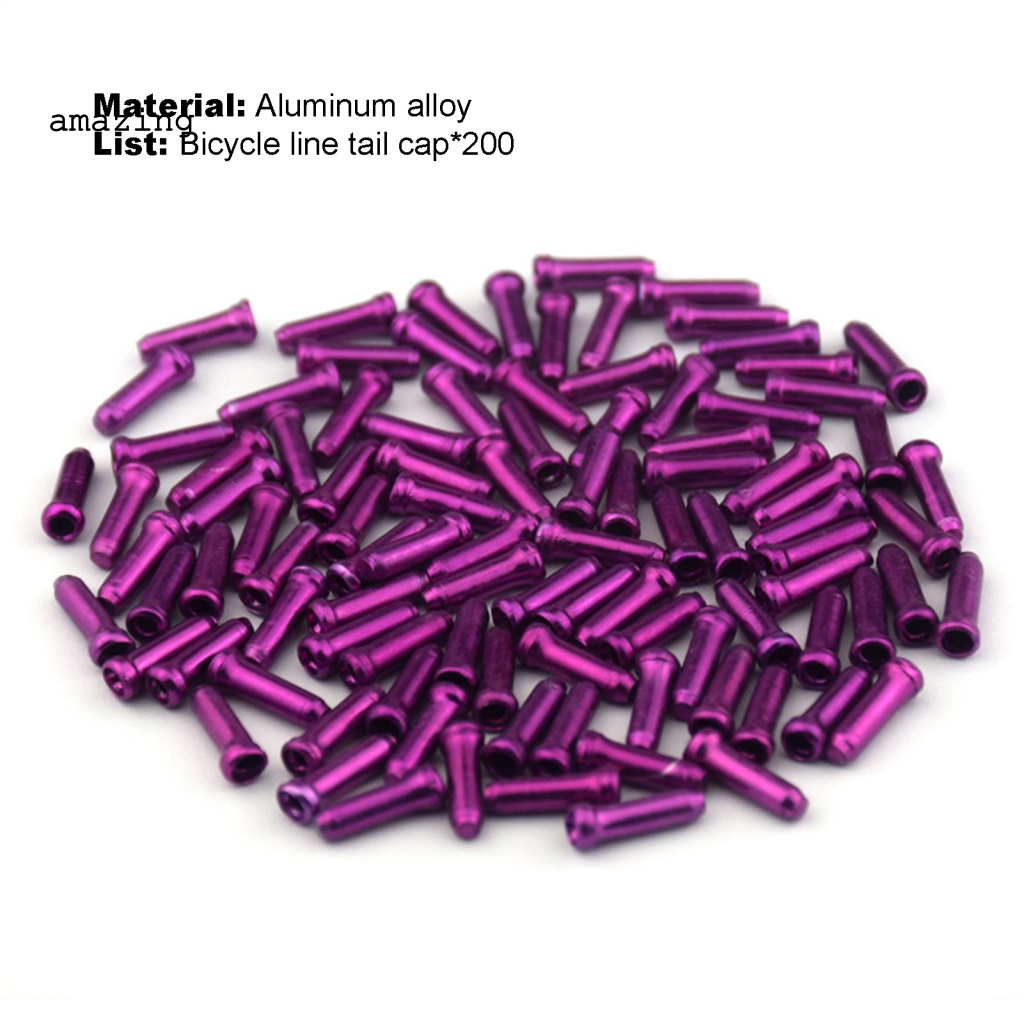 Bộ 200 Nắp Đậy Dây Cáp Xe Đạp Bằng Hợp Kim Nhôm Nhiều Màu Chống Mòn