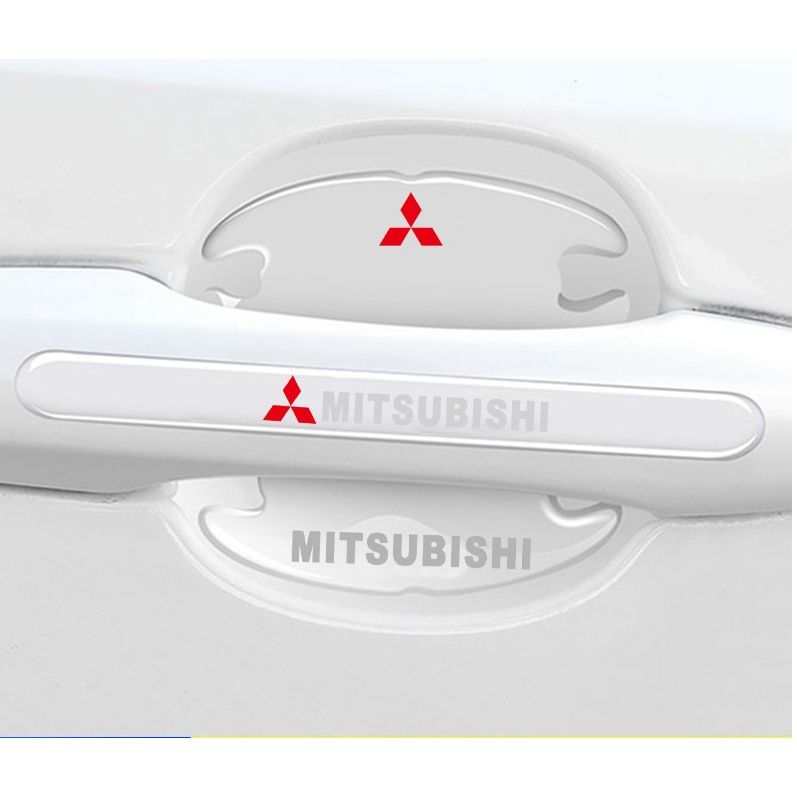 Miếng dán chống xước tay nắm cửa ô tô có lô gô các hãng xe Hyundai Honda Toyota KIA Mitsubishi