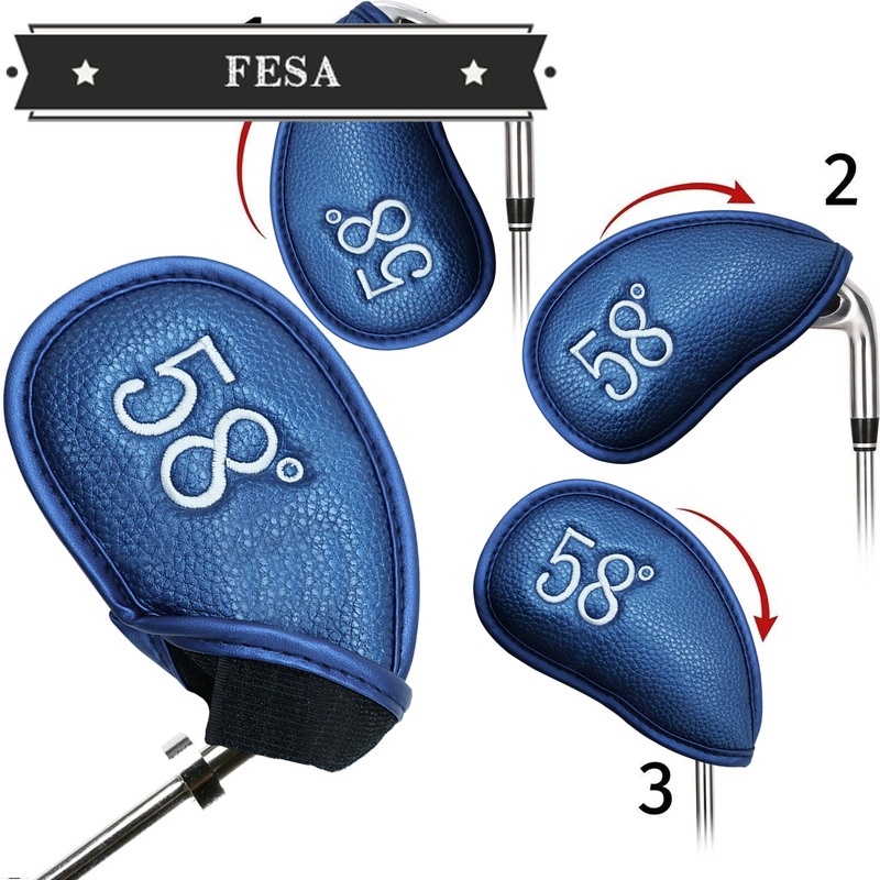 1 Bộ Đầu Gậy Đánh Golf Bằng Da Tổng Hợp 48 50 52 54 56 58 60 62 Dropshipping Mới