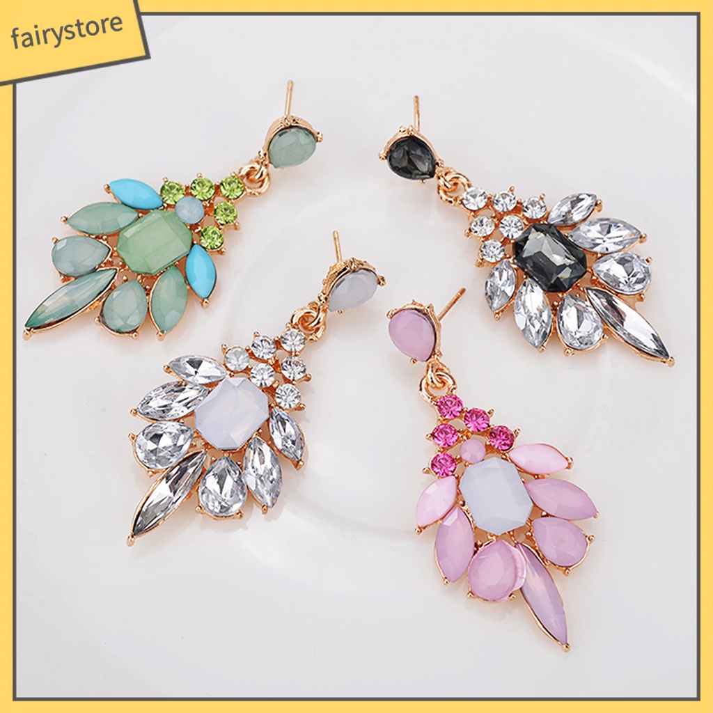 1 Đôi Bông Tai Hình Giọt Nước Bằng Hợp Kim Cho Nữ