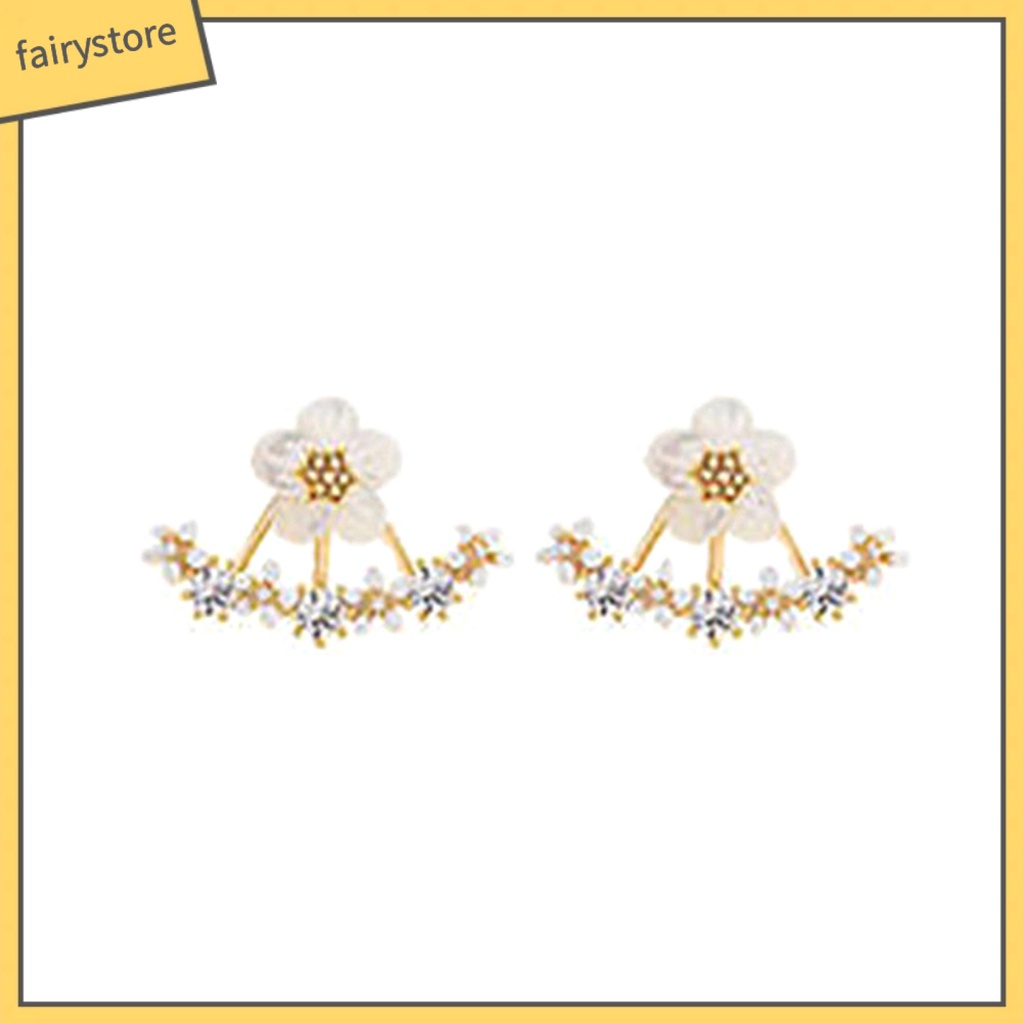 1 Đôi Bông Tai Đá Marguerite Ngọt Ngào Dễ Thương