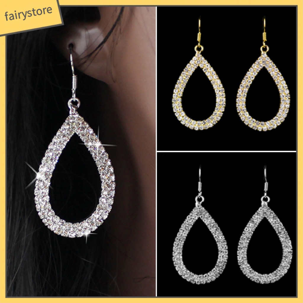 Bông Tai Hình Giọt Nước Mắt Tinh Tế Thoải Mái Trang Trí Lễ Hội