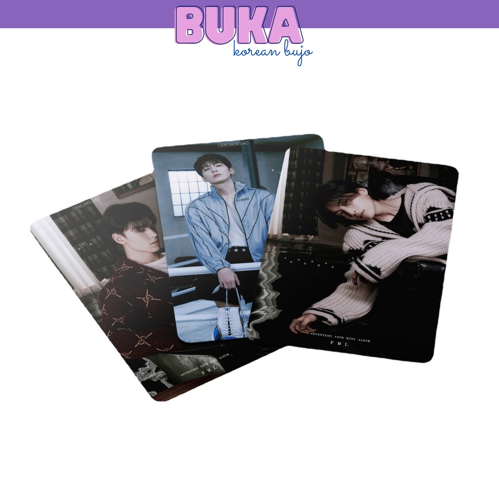 Lomo Card SEVENTEEN FML BUKA card bo góc hộp 55 ảnh thẻ kpop