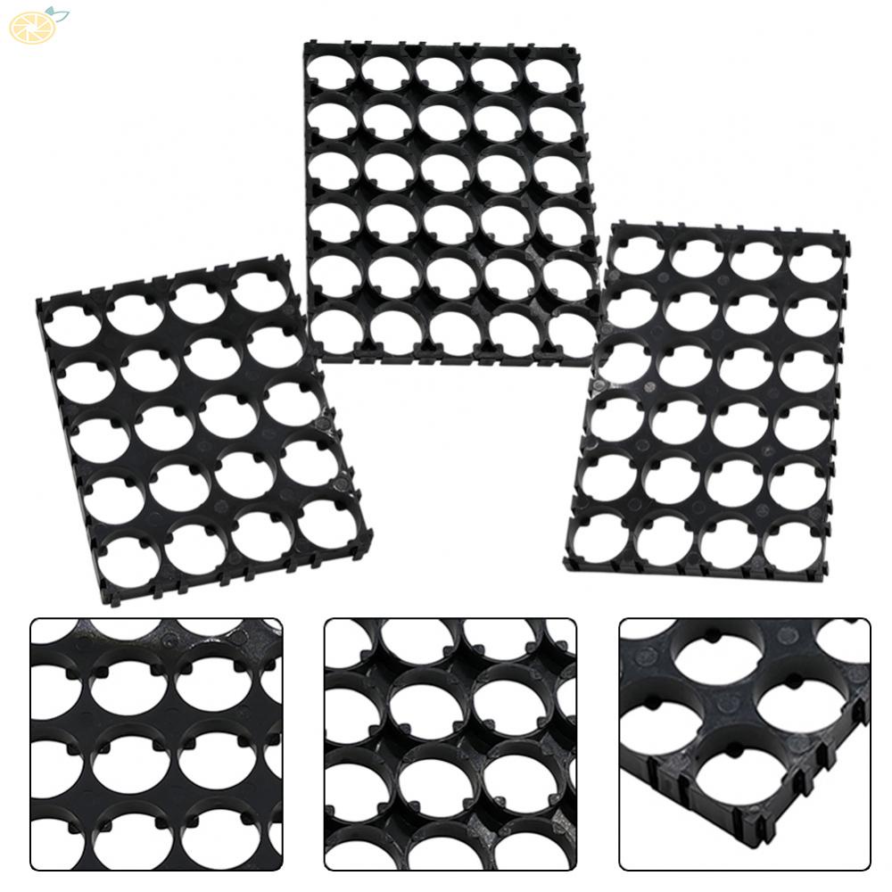 【VARSTR】Pack of 2 DIY Battery Pack Cylindrical Battery Holder Bracket with Crack Resistant Edges
