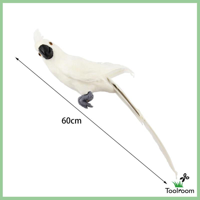 Mô Hình Chim Vẹt Nhân Tạo Sống Động Như Thật Kích Thước 60cm Trang Trí Tiệc Ngoài Trời