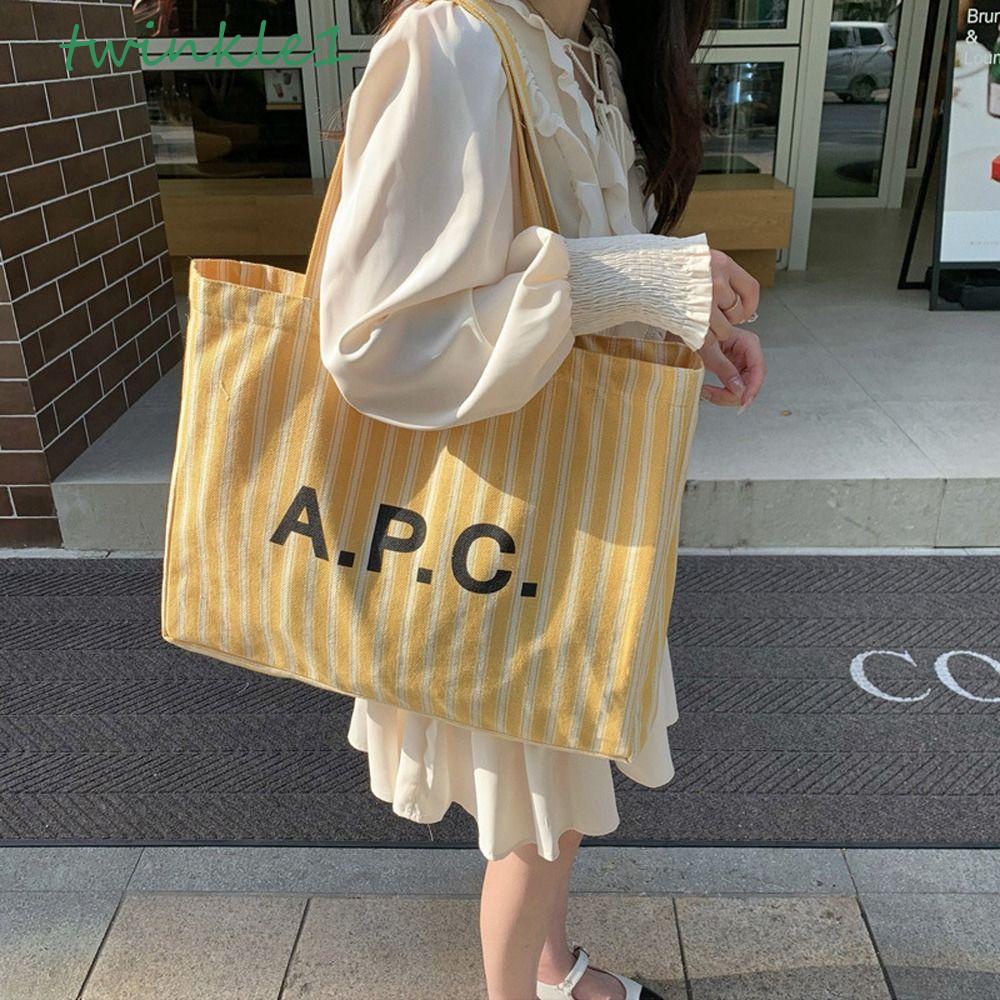 Túi Đựng Mỹ Phẩm / Son Môi / Đồ Trang Điểm Bằng Vải Bạt Kẻ Sọc Lấp Lánh Đường Phố Thanh Lịch Cho Nữ