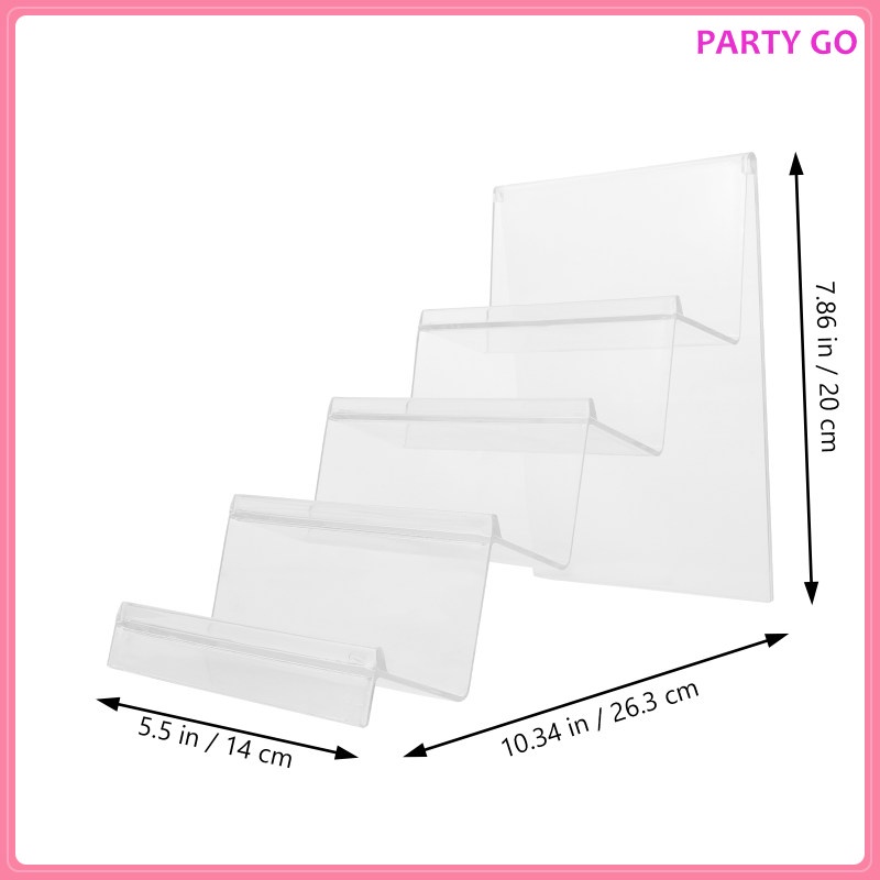 Set 2 Giá Đỡ Mắt Kính / Điện Thoại Để Bàn Bằng Nhựa Acrylic Trong Suốt Kích Thước 14X26.3X20CM