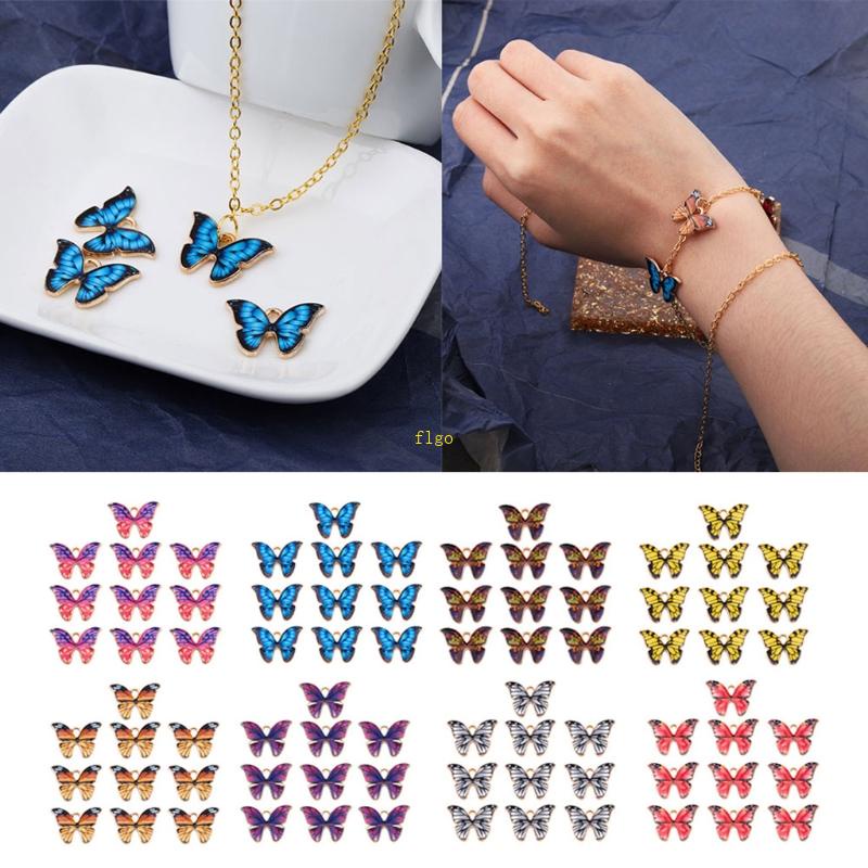 Mặt Vòng cổ Hình Bướm Thả Dầu DIY Charms