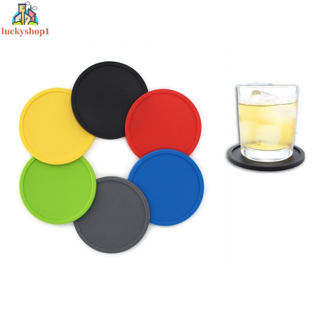 Bộ 6 Tấm Lót Cốc Nước Bằng Silicone Chống Trượt Tiện Dụng